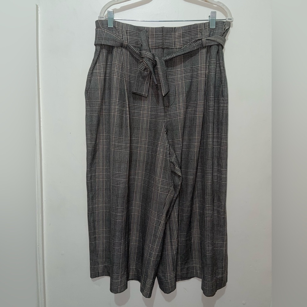 Happy X Nature Belted  Wide Leg Cropped Pants